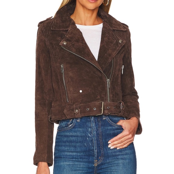 BLANKNYC Faux Suede Moto Jacket Tan - Picture 5 of 8
